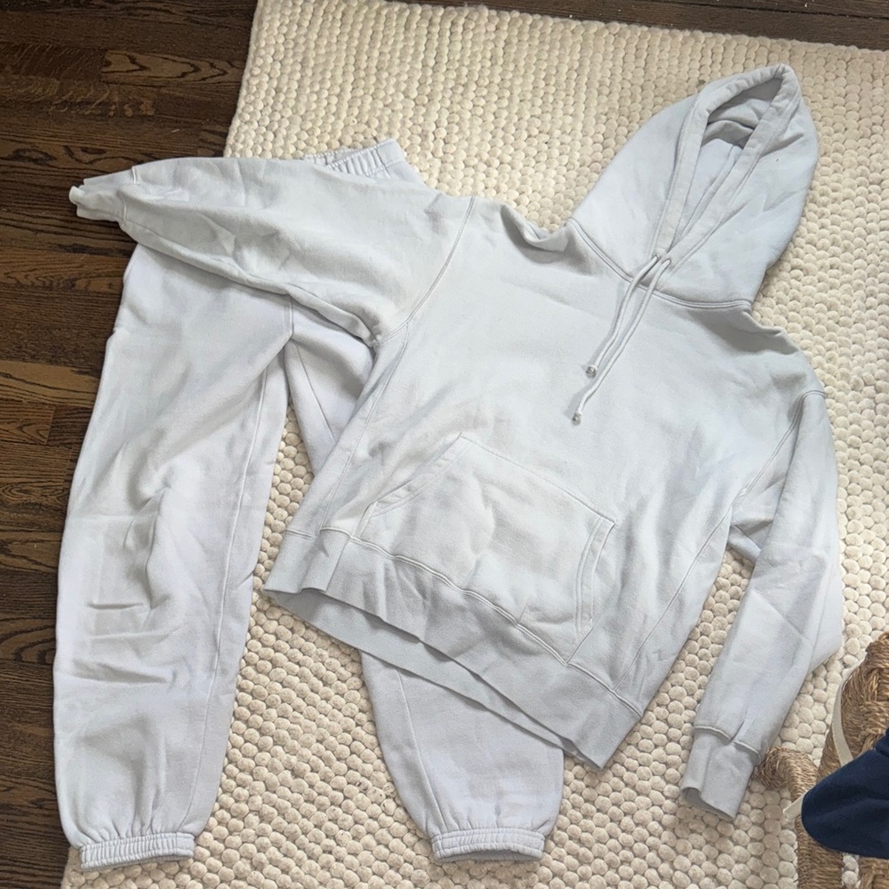 Aritiza TNA Subtle Light Blue Boyfriend Hoodie and Mega Sweatpants Set